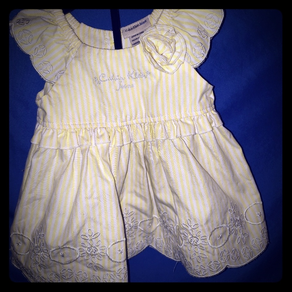 Yellow Vintage Calvin Klein Jeans Casual Dress